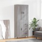 Highboard Grau Sonoma 69,5x34x180 cm Holzwerkstoff Highboard Grau Sonoma 69,5x34x180 cm Holzwerkstoff