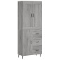 Highboard Grau Sonoma 69,5x34x180 cm Holzwerkstoff Highboard Grau Sonoma 69,5x34x180 cm Holzwerkstoff
