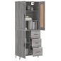 Highboard Grau Sonoma 69,5x34x180 cm Holzwerkstoff Highboard Grau Sonoma 69,5x34x180 cm Holzwerkstoff