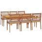 vidaXL 7-tlg. Garten-Essgruppe mit Kissen Massivholz Teak vidaXL 7-tlg. Garten-Essgruppe mit Kissen Massivholz Teak