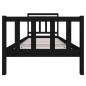 vidaXL Massivholzbett Schwarz 90x190 cm vidaXL Massivholzbett Schwarz 90x190 cm