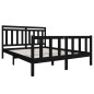 vidaXL Massivholzbett Schwarz 160x200 cm vidaXL Massivholzbett Schwarz 160x200 cm