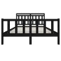 vidaXL Massivholzbett Schwarz 160x200 cm vidaXL Massivholzbett Schwarz 160x200 cm