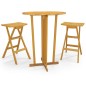 vidaXL 3-tlg. Bar-Set Klappbar Massivholz Teak vidaXL 3-tlg. Bar-Set Klappbar Massivholz Teak