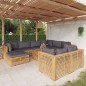 vidaXL 10-tlg. Garten-Lounge-Set mit Kissen Massivholz Teak vidaXL 10-tlg. Garten-Lounge-Set mit Kissen Massivholz Teak