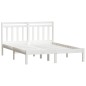 vidaXL Massivholzbett Weiß Kiefer 140x190 cm vidaXL Massivholzbett Weiß Kiefer 140x190 cm