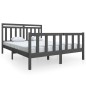vidaXL Massivholzbett Grau 160x200 cm vidaXL Massivholzbett Grau 160x200 cm