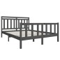 vidaXL Massivholzbett Grau 160x200 cm vidaXL Massivholzbett Grau 160x200 cm