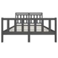 vidaXL Massivholzbett Grau 160x200 cm vidaXL Massivholzbett Grau 160x200 cm
