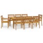 vidaXL 9-tlg. Garten-Essgruppe Massivholz Teak vidaXL 9-tlg. Garten-Essgruppe Massivholz Teak