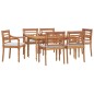vidaXL 7-tlg. Garten-Essgruppe mit Kissen Massivholz Teak vidaXL 7-tlg. Garten-Essgruppe mit Kissen Massivholz Teak