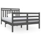 vidaXL Massivholzbett Grau 120x190 cm vidaXL Massivholzbett Grau 120x190 cm