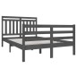 vidaXL Massivholzbett Grau 120x190 cm vidaXL Massivholzbett Grau 120x190 cm