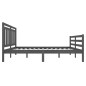 vidaXL Massivholzbett Grau 120x190 cm vidaXL Massivholzbett Grau 120x190 cm