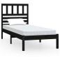 vidaXL Massivholzbett Schwarz Kiefer 90x200 cm vidaXL Massivholzbett Schwarz Kiefer 90x200 cm