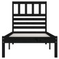 vidaXL Massivholzbett Schwarz Kiefer 90x200 cm vidaXL Massivholzbett Schwarz Kiefer 90x200 cm