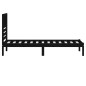 vidaXL Massivholzbett Schwarz Kiefer 90x200 cm vidaXL Massivholzbett Schwarz Kiefer 90x200 cm