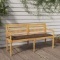 vidaXL Batavia-Bank mit Taupe Kissen 150 cm Massivholz Teak vidaXL Batavia-Bank mit Taupe Kissen 150 cm Massivholz Teak