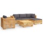 vidaXL 6-tlg. Garten-Lounge-Set mit Kissen Massivholz Teak vidaXL 6-tlg. Garten-Lounge-Set mit Kissen Massivholz Teak