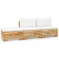 vidaXL 3-tlg. Garten-Lounge-Set mit Kissen Massivholz Teak vidaXL 3-tlg. Garten-Lounge-Set mit Kissen Massivholz Teak