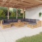 vidaXL 11-tlg. Garten-Lounge-Set mit Kissen Massivholz Teak vidaXL 11-tlg. Garten-Lounge-Set mit Kissen Massivholz Teak