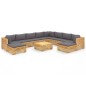 vidaXL 11-tlg. Garten-Lounge-Set mit Kissen Massivholz Teak vidaXL 11-tlg. Garten-Lounge-Set mit Kissen Massivholz Teak
