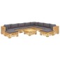 vidaXL 11-tlg. Garten-Lounge-Set mit Kissen Massivholz Teak vidaXL 11-tlg. Garten-Lounge-Set mit Kissen Massivholz Teak