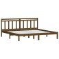 vidaXL Massivholzbett Honigbraun Kiefer 200x200 cm vidaXL Massivholzbett Honigbraun Kiefer 200x200 cm