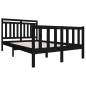 vidaXL Massivholzbett Schwarz 120x190 cm vidaXL Massivholzbett Schwarz 120x190 cm