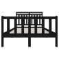 vidaXL Massivholzbett Schwarz 120x190 cm vidaXL Massivholzbett Schwarz 120x190 cm
