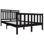 vidaXL Massivholzbett Schwarz 120x200 cm vidaXL Massivholzbett Schwarz 120x200 cm