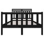 vidaXL Massivholzbett Schwarz 120x200 cm vidaXL Massivholzbett Schwarz 120x200 cm