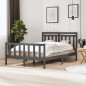 vidaXL Massivholzbett Grau 140x190 cm vidaXL Massivholzbett Grau 140x190 cm