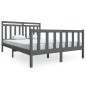 vidaXL Massivholzbett Grau 140x190 cm vidaXL Massivholzbett Grau 140x190 cm