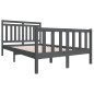 vidaXL Massivholzbett Grau 140x190 cm vidaXL Massivholzbett Grau 140x190 cm