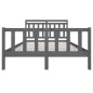 vidaXL Massivholzbett Grau 140x190 cm vidaXL Massivholzbett Grau 140x190 cm