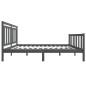 vidaXL Massivholzbett Grau 140x190 cm vidaXL Massivholzbett Grau 140x190 cm