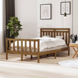 vidaXL Massivholzbett Honigbraun 120x200 cm