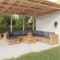 vidaXL 9-tlg. Garten-Lounge-Set mit Kissen Massivholz Teak vidaXL 9-tlg. Garten-Lounge-Set mit Kissen Massivholz Teak