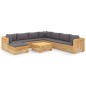 vidaXL 9-tlg. Garten-Lounge-Set mit Kissen Massivholz Teak vidaXL 9-tlg. Garten-Lounge-Set mit Kissen Massivholz Teak