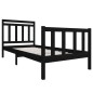 vidaXL Massivholzbett Schwarz 90x200 cm vidaXL Massivholzbett Schwarz 90x200 cm