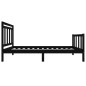 vidaXL Massivholzbett Schwarz 90x200 cm vidaXL Massivholzbett Schwarz 90x200 cm