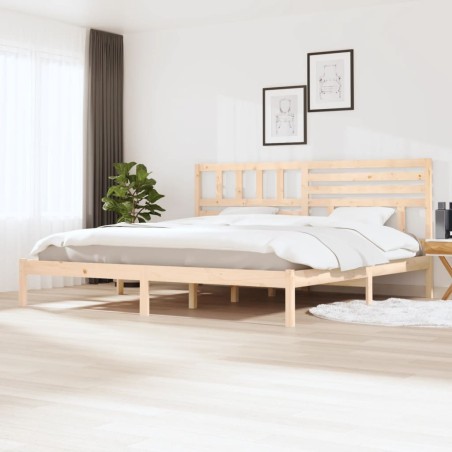 vidaXL Massivholzbett Kiefer 200x200 cm