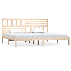 vidaXL Massivholzbett Kiefer 200x200 cm