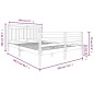 vidaXL Massivholzbett Grau 180x200 cm vidaXL Massivholzbett Grau 180x200 cm