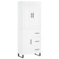 Highboard Hochglanz-Weiß 69,5x34x180 cm Holzwerkstoff Highboard Hochglanz-Weiß 69,5x34x180 cm Holzwerkstoff