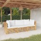 vidaXL 3-tlg. Garten-Lounge-Set mit Kissen Massivholz Teak vidaXL 3-tlg. Garten-Lounge-Set mit Kissen Massivholz Teak