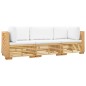 vidaXL 3-tlg. Garten-Lounge-Set mit Kissen Massivholz Teak vidaXL 3-tlg. Garten-Lounge-Set mit Kissen Massivholz Teak