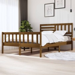 vidaXL Massivholzbett Honigbraun 150x200 cm