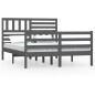 vidaXL Massivholzbett Grau 120x190 cm vidaXL Massivholzbett Grau 120x190 cm